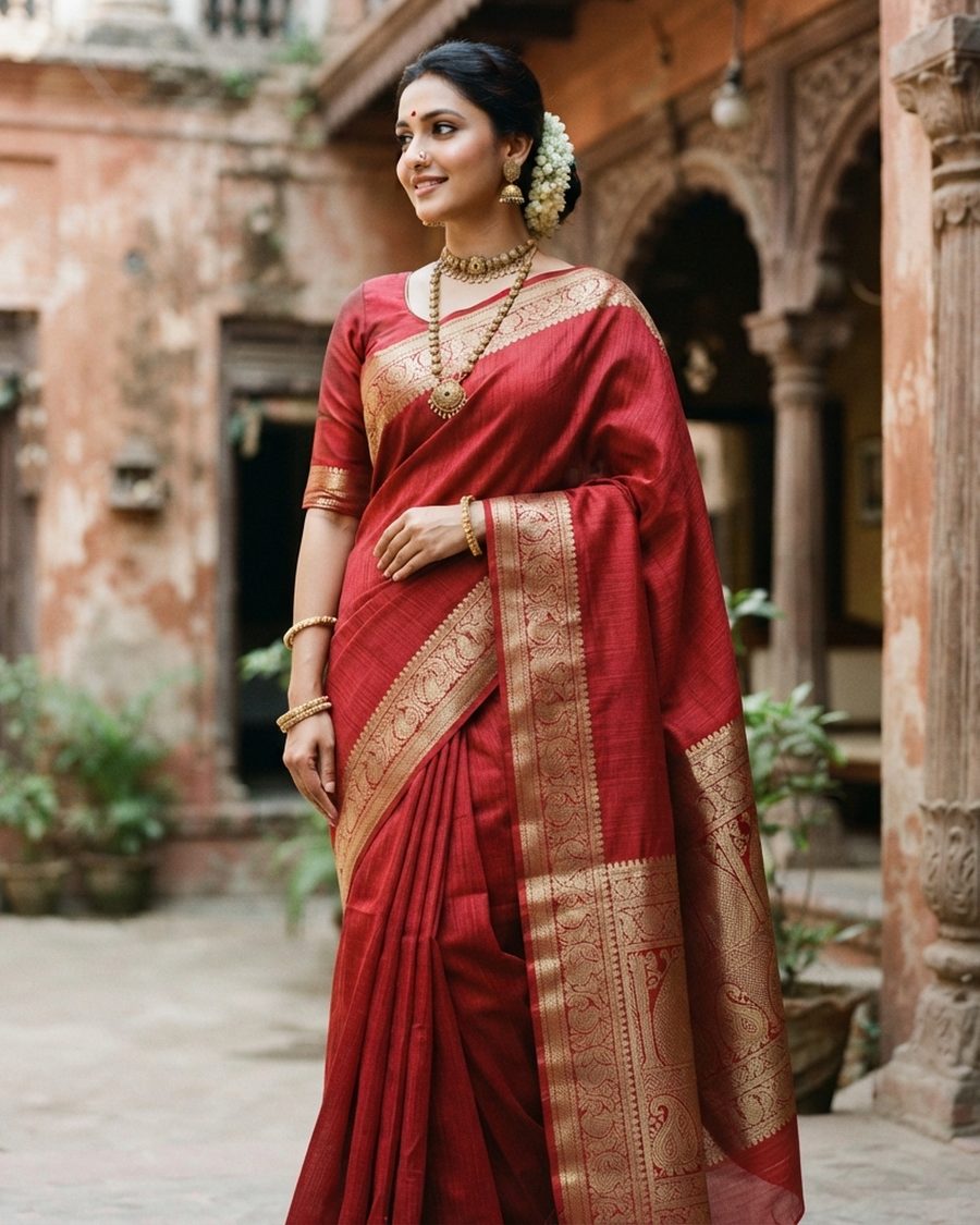 Tangail Handspun Tussar Silk Saree